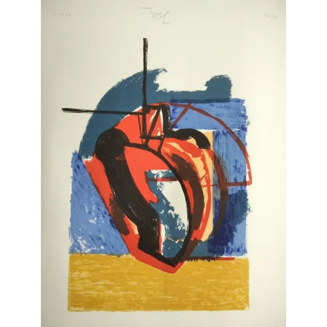 Blue Miguel Ybanez, Composition, 1990, Lithograph For Sale - Image 8 of 8