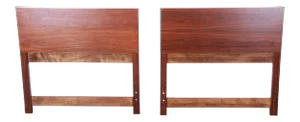 Paul McCobb for Calvin Mid-Century Modern Walnut Twin Headboards, Pair