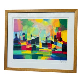 Le Bateau II Lithograph Signed Marcel Mouly For Sale