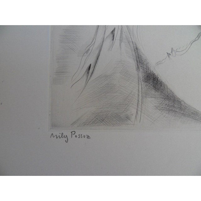 Mily Possoz, Young Girl with Lily of the Valley, Engraving For Sale - Image 6 of 8