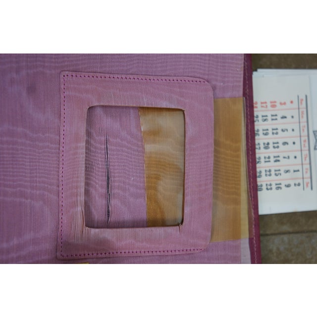 Vintage Red Leather Textured Journal Planner With Lock & Key Diary Portfolio For Sale - Image 15 of 16