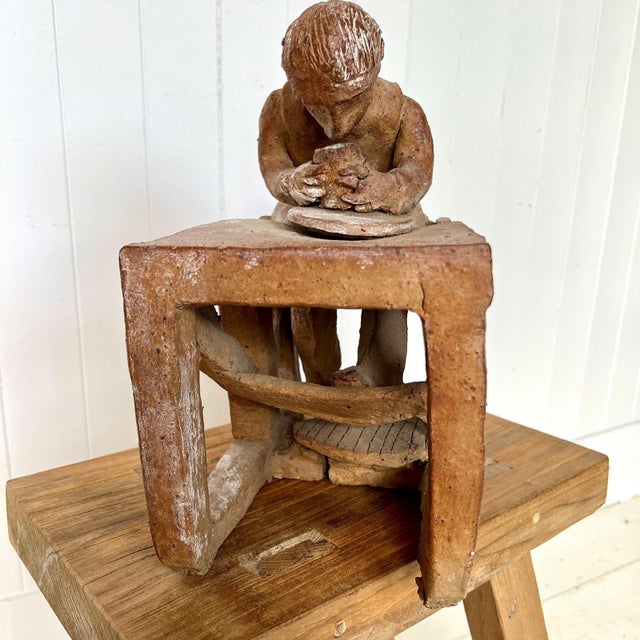 1970s Potter at Work Clay Sculpture, 1970s For Sale - Image 5 of 6