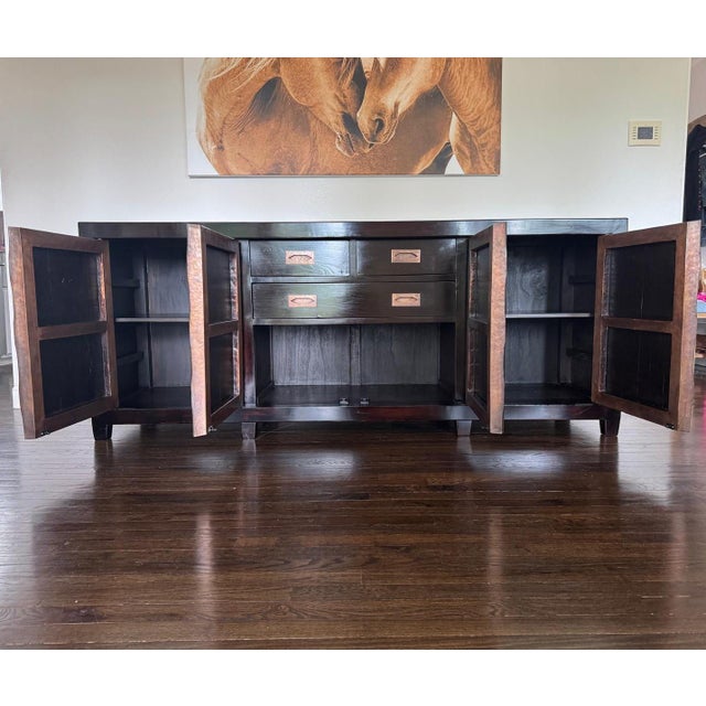 Robert Kuo Limited Edition Lantern Buffet for McGuire For Sale - Image 9 of 18