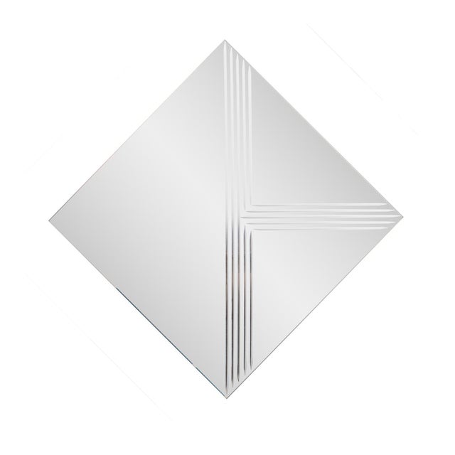 Adoree V Grooved Square Mirror For Sale - Image 9 of 11