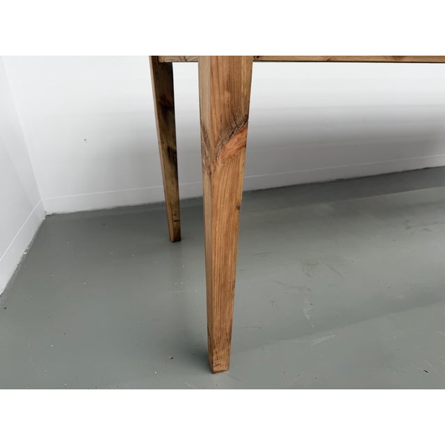Pine Farmhouse Table with Tapered Legs, France, 1950s For Sale - Image 12 of 18