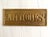Metal 1960s Vintage Brass s Sign For Sale - Image 7 of 7