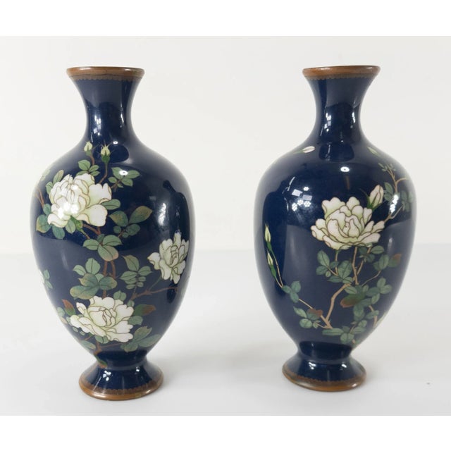 Late 19th Century Pair of Japanese Cloisonne Enamel Vases For Sale - Image 13 of 13