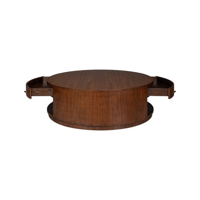 Large Mid-Century Modern Round Coffee Table For Sale - Image 4 of 11