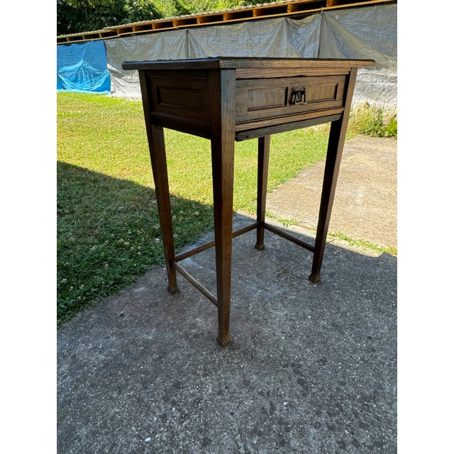 Small Art Nouveau Side Table with Drawer, 1890s For Sale - Image 3 of 7
