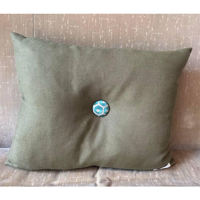 Transitional Fortuny Border Pillow For Sale - Image 3 of 4