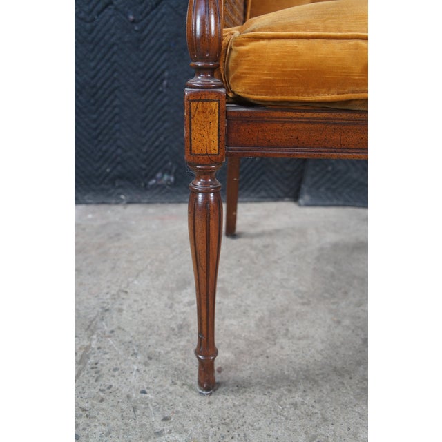 2 Hickory Chair French Regency Double Caned Walnut Fauteuil Bergere Armchairs For Sale - Image 11 of 14