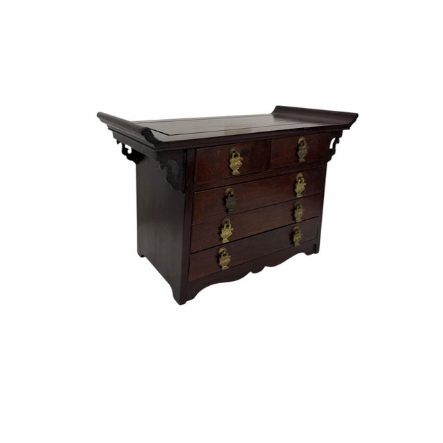 Chinoiserie Vintage Chinoiserie Rosewood Jewelry Box For Sale - Image 3 of 8