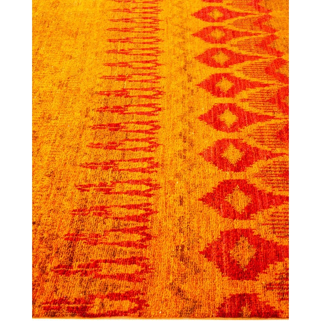 Solo Rugs Modern Hand-Knotted Area Rug - Orange, 5' 0" x 8' 0" For Sale - Image 4 of 8
