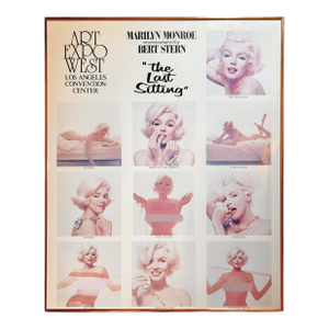 Vintage 1980s Marilyn Monroe the Last Sitting Art Expo West Poster Bert Stern Framed
