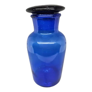 Vintage Cobalt Blue Glass Apothecary Jar