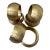 Vintage Hammered Brass Napkin Rings- Set of 6 For Sale