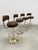 Glam and luxurious, these four unique vintage design Cobra bar stools by Borje Johanson are real conversation starters....