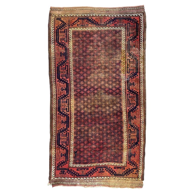 Antique Turkmen Baluch Rug, 1890s For Sale