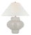 Thomas O'Brien by Visual Comfort Signature Cap-Ferrat 26" Table Lamp in White Crackle with Linen Flared Shade For Sale