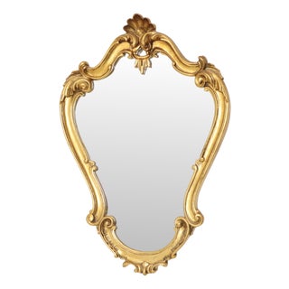 Baroque French Crested Mirror, 1950s For Sale