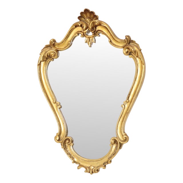 Baroque French Crested Mirror, 1950s For Sale