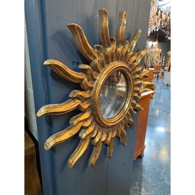 Traditional Italian Sunburst Mirror For Sale - Image 3 of 6