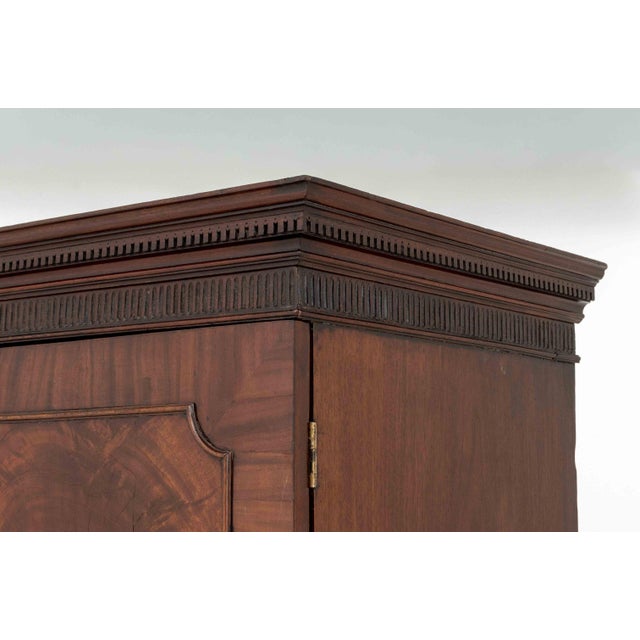 Edwardian Flame Mahogany Linen Press, Early 20th Century For Sale - Image 4 of 7