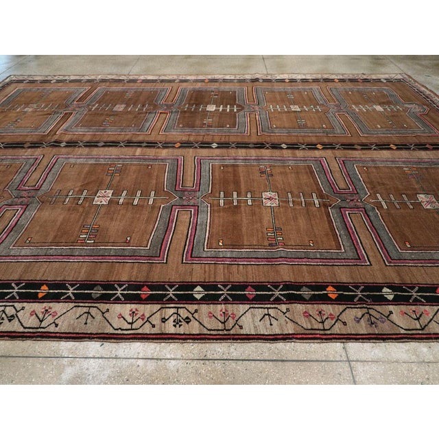 Galerie Shabab Collection Mid-20th Century Turkish Anatolian Tribal Large Carpet For Sale - Image 4 of 8