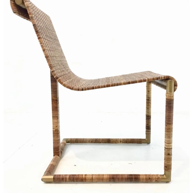 Henredon Mid-Century Modern Style Henredon Cane Chair For Sale - Image 4 of 7