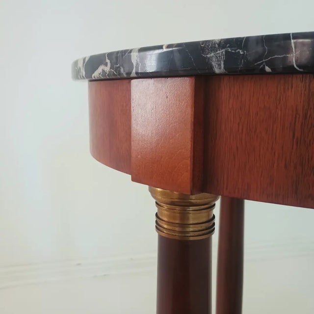 French Vintage Marble Side Table by Baker For Sale - Image 3 of 10