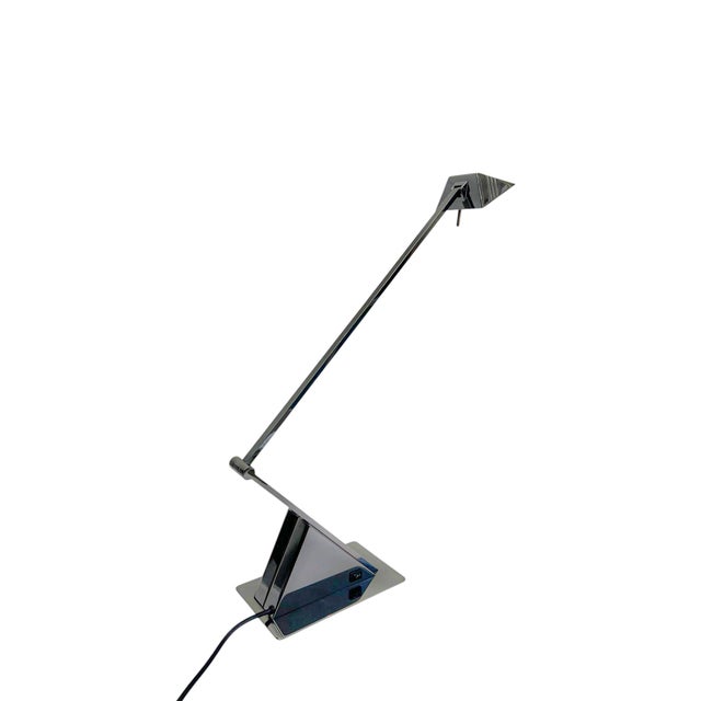 Metal Art Deco Style Architectural Geometric Desk Lamp from Hillebrand Leuchten, 1980s For Sale - Image 7 of 18