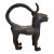 Vintage Large Benin Bronze Sculpture of a Leopard 32" H Nigeria For Sale