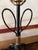 1950s Mid Century Modern Metal Table Lamps With Original Shades Sculptural Iron Base - A Pair For Sale - Image 5 of 12