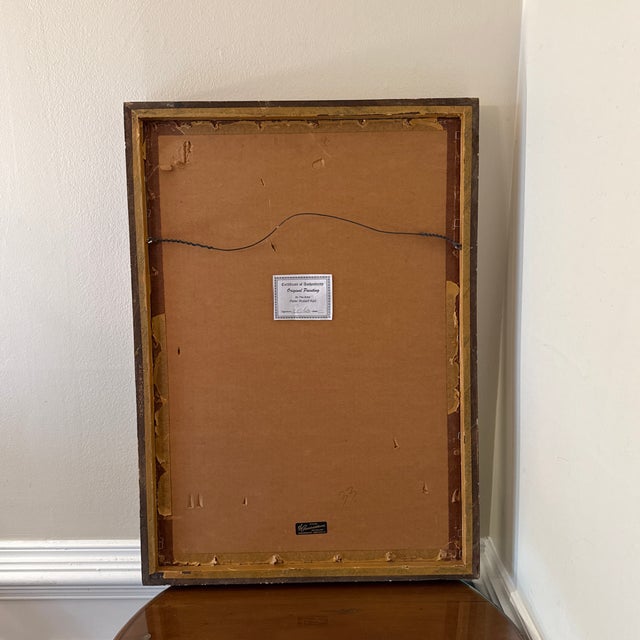 Blue 1970s Abstract Painting by Peter Keil - Framed For Sale - Image 8 of 8