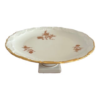 1940s Limoges French White Porcelain Compote For Sale