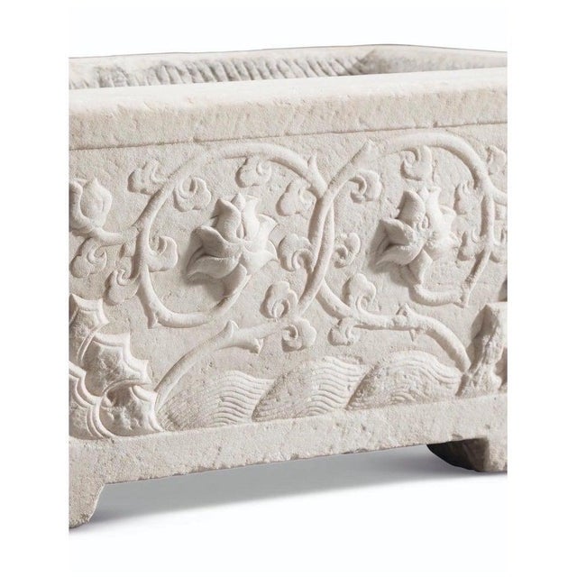 Marble Floral Planter For Sale - Image 4 of 7