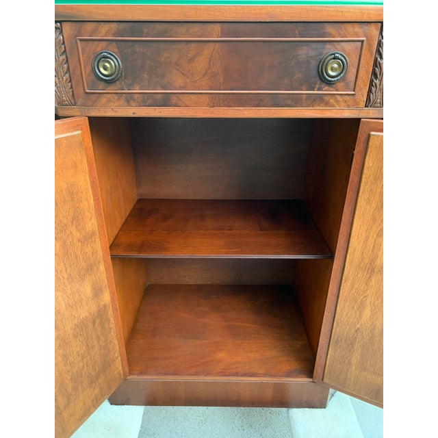 1940's Adam Style Neoclassical Mahogany Console Cabinet Dry Bar For Sale - Image 10 of 12