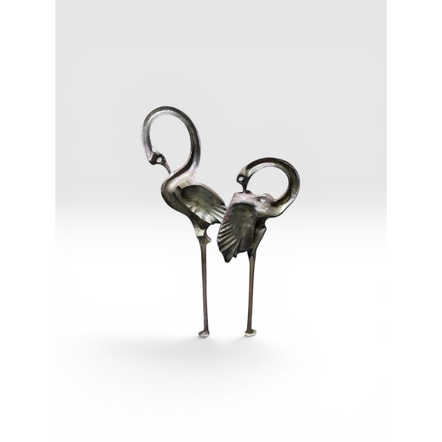 1980s Monumental Signed Somchai Hattakitkosol Bronze Flamingo Sculpture, 56” High For Sale - Image 9 of 10