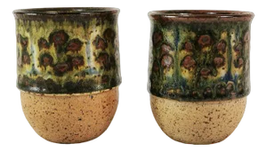 Mid-Century Ceramic Mugs, 1960s, Set of 2