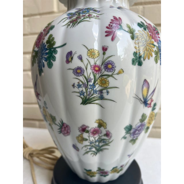 Wood Vintage Limoge Style Porcelain Ginger Jar Table Lamp For Sale - Image 7 of 12