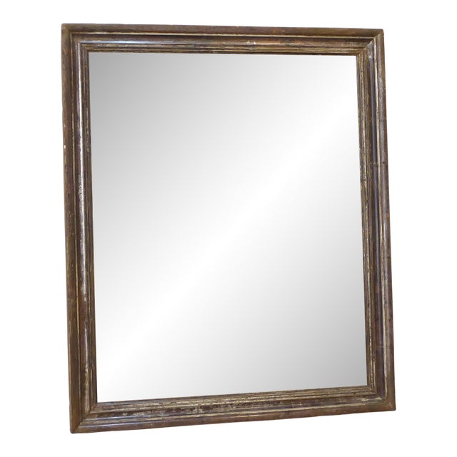 Antique Dark Silverleaf Mirror For Sale