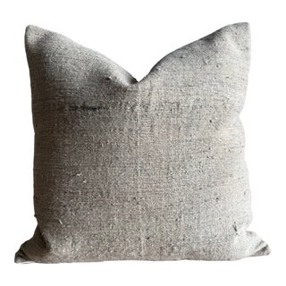 Vintage Rug Pillow Cover With Original Seams For Sale