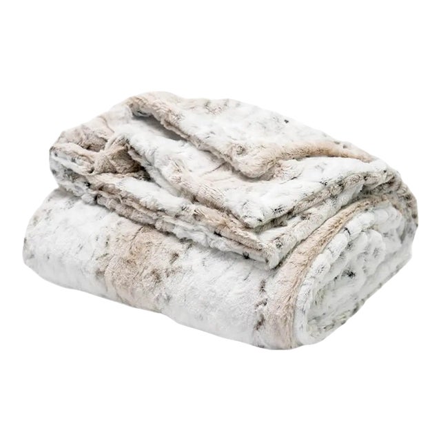 Lynx Faux Fur Minky Throw For Sale