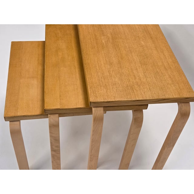 Nesting Tables by Alvar Aalto for Artek, 2007, Set of 3 For Sale - Image 3 of 14