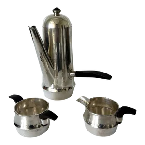 Midcentury Modern Mexican Silver Coffee Set by Williams Spratling - Set of 3