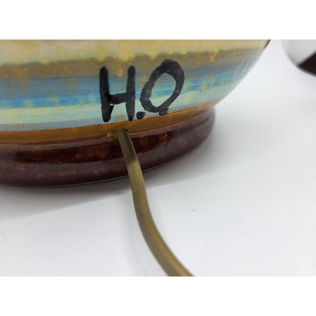 Ceramic Lamp with Côte d'Azur France Decor by Hubert Olivier, 1990s For Sale - Image 16 of 18