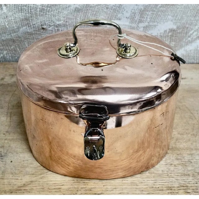 Late 19th Century Victorian Copper & Brass Hat Tin For Sale - Image 5 of 11