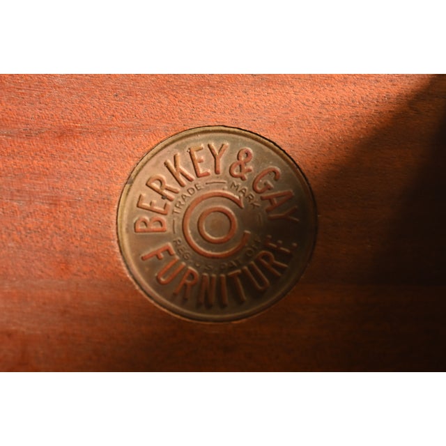 Brown Berkey & Gay Antique English Jacobean Carved Walnut and Burl Wood Bar Cabinet, Circa 1920s For Sale - Image 8 of 16