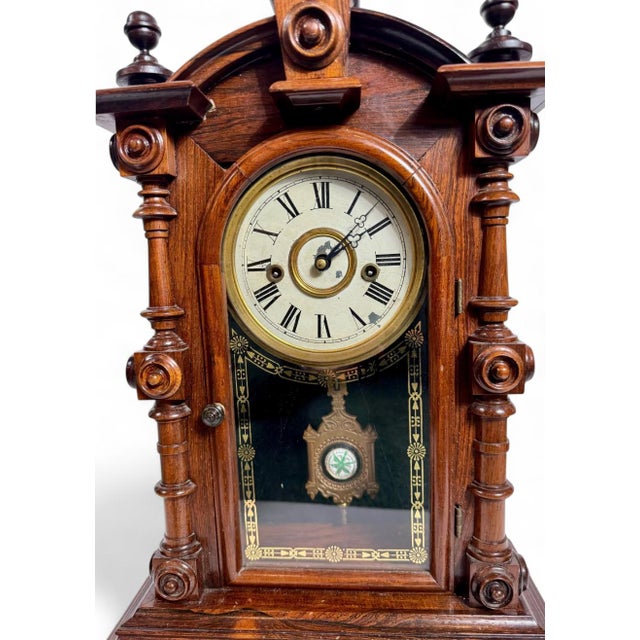 Antique American Welch Spring & Co 8 Day Patti Mantle Clock | Chairish