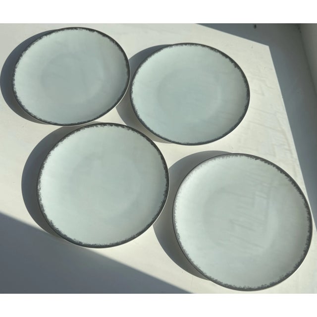 Contemporary Sophie Villepigue Porcelain Plates for Barneys New York - Set of 4 For Sale - Image 3 of 5